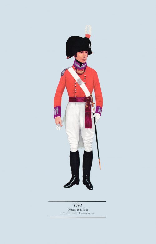 Officer, 56th Foot, 1801 (Essex Regiment) – Hugh Evelyn Prints