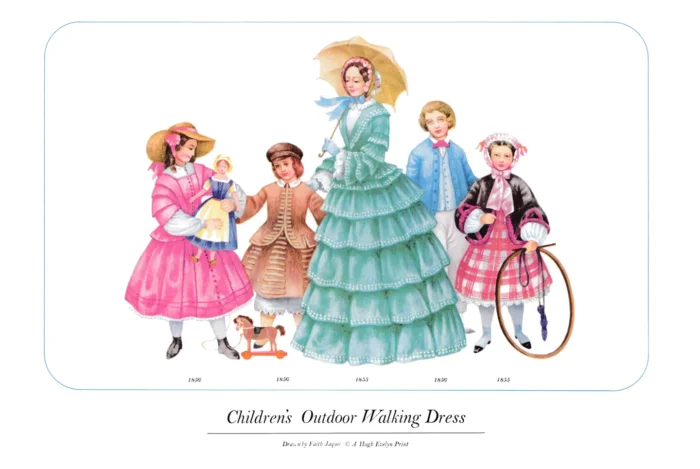 ASIII 12 1855-1856 Children's Outdoor Walking Dress