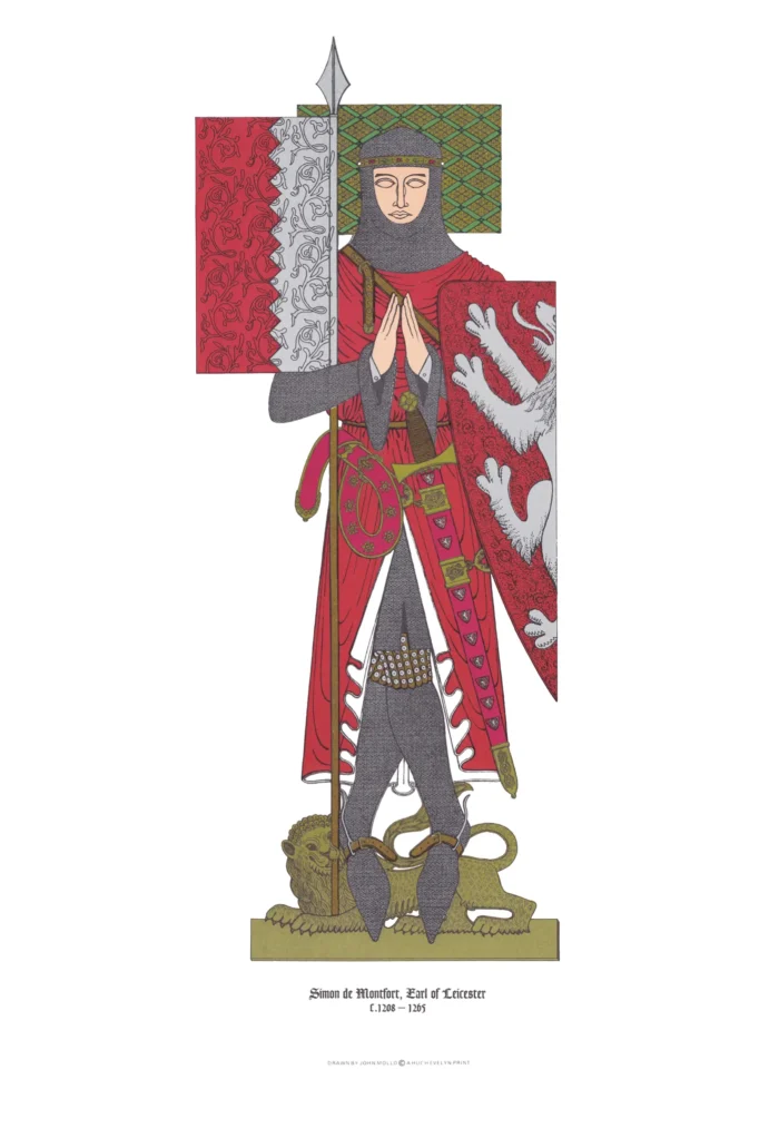 AV02 Simon de Montfort Simon de Montfort, 6th Earl of Leicester, 1208-1265 as a sepulchral image from category MediƦval Knights as product image.