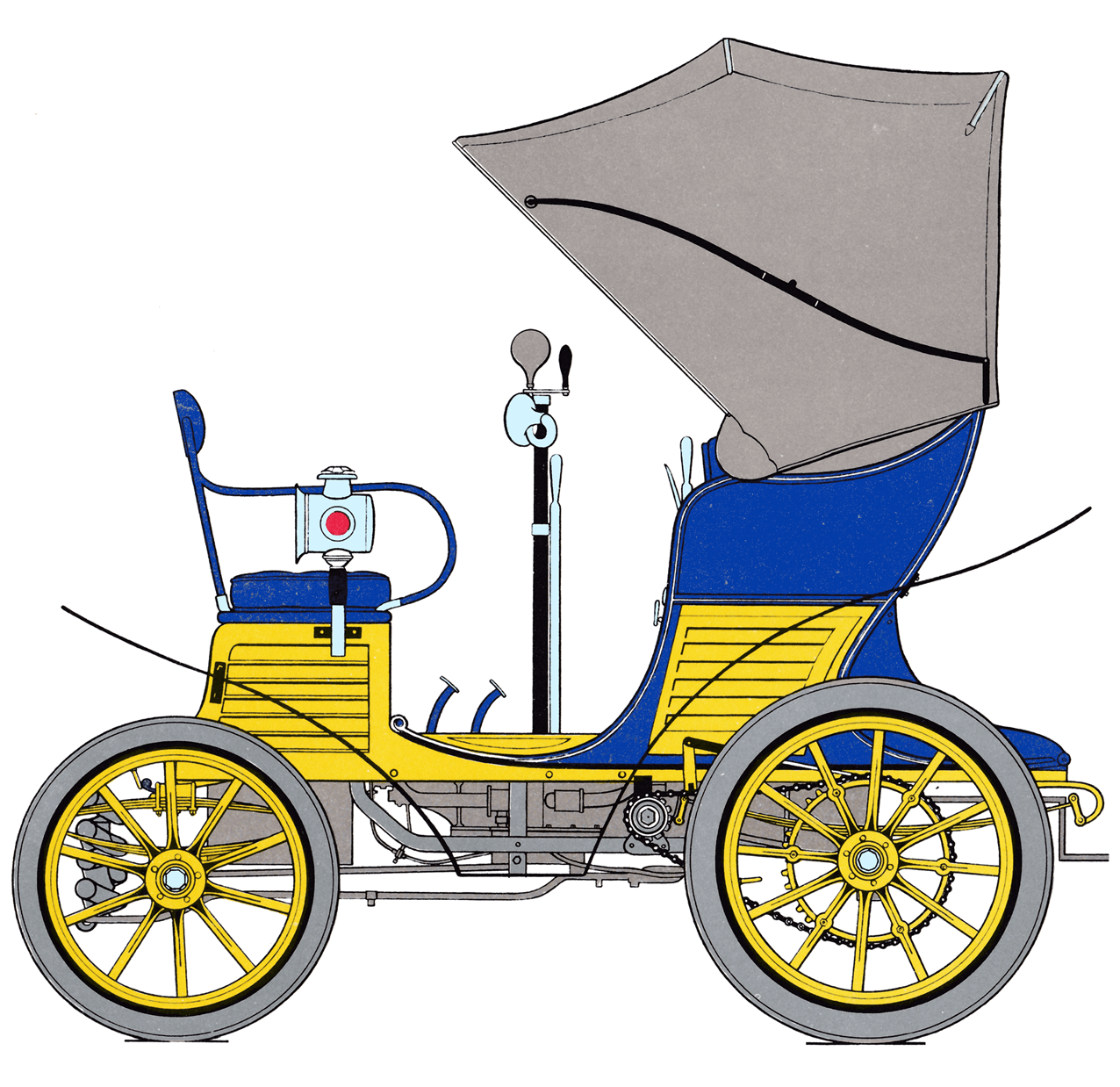 F.I.A.T. 3 1/2 HP, 1899 from category Early Vehicles, Veteran Cars, expanded. No text.