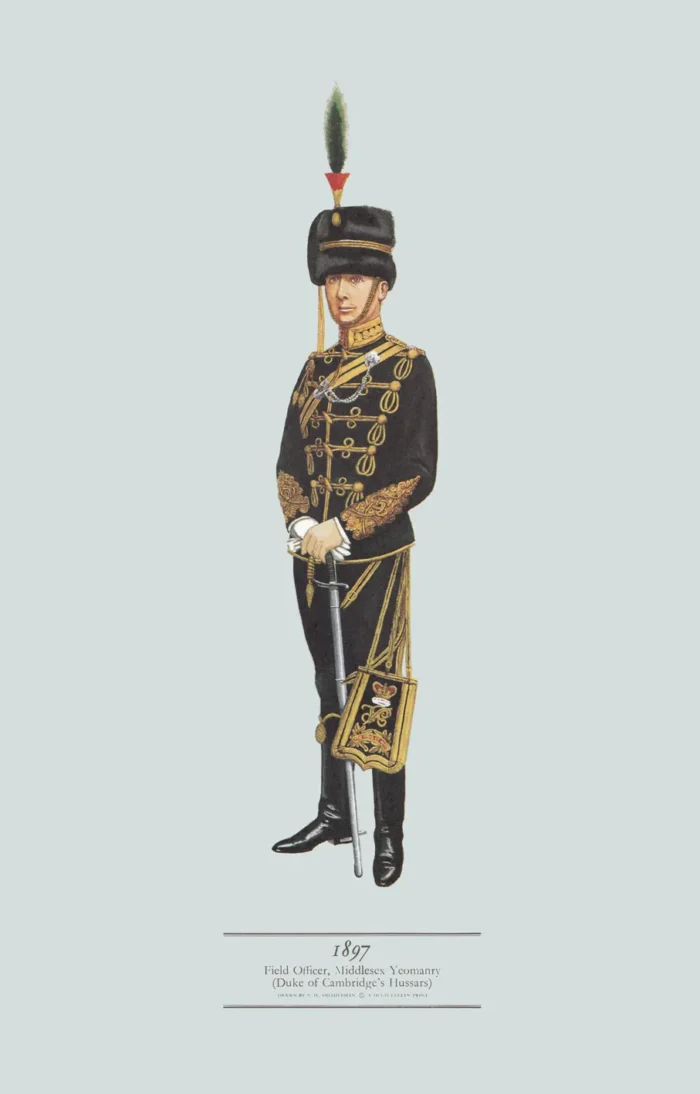 AZ14-1897-Field-Officer-Middlesex-Yeomanry-Duke-of-Cambridges-Hussars-1 Field Officer, Middlesex Yeomanry Duke of Cambridge's Hussars, 1897 from category Yeoman Regiments as product image.