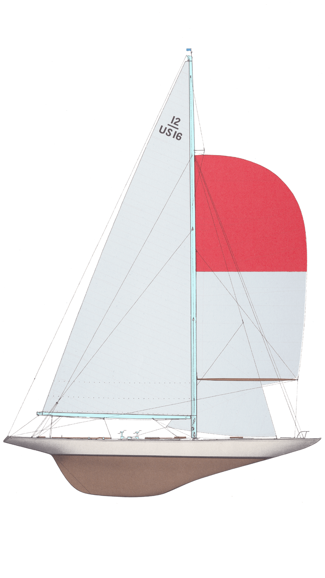 Yacht Columbia that competed in the America's Cup in 1958, from category America's Cup Yachts. No text.