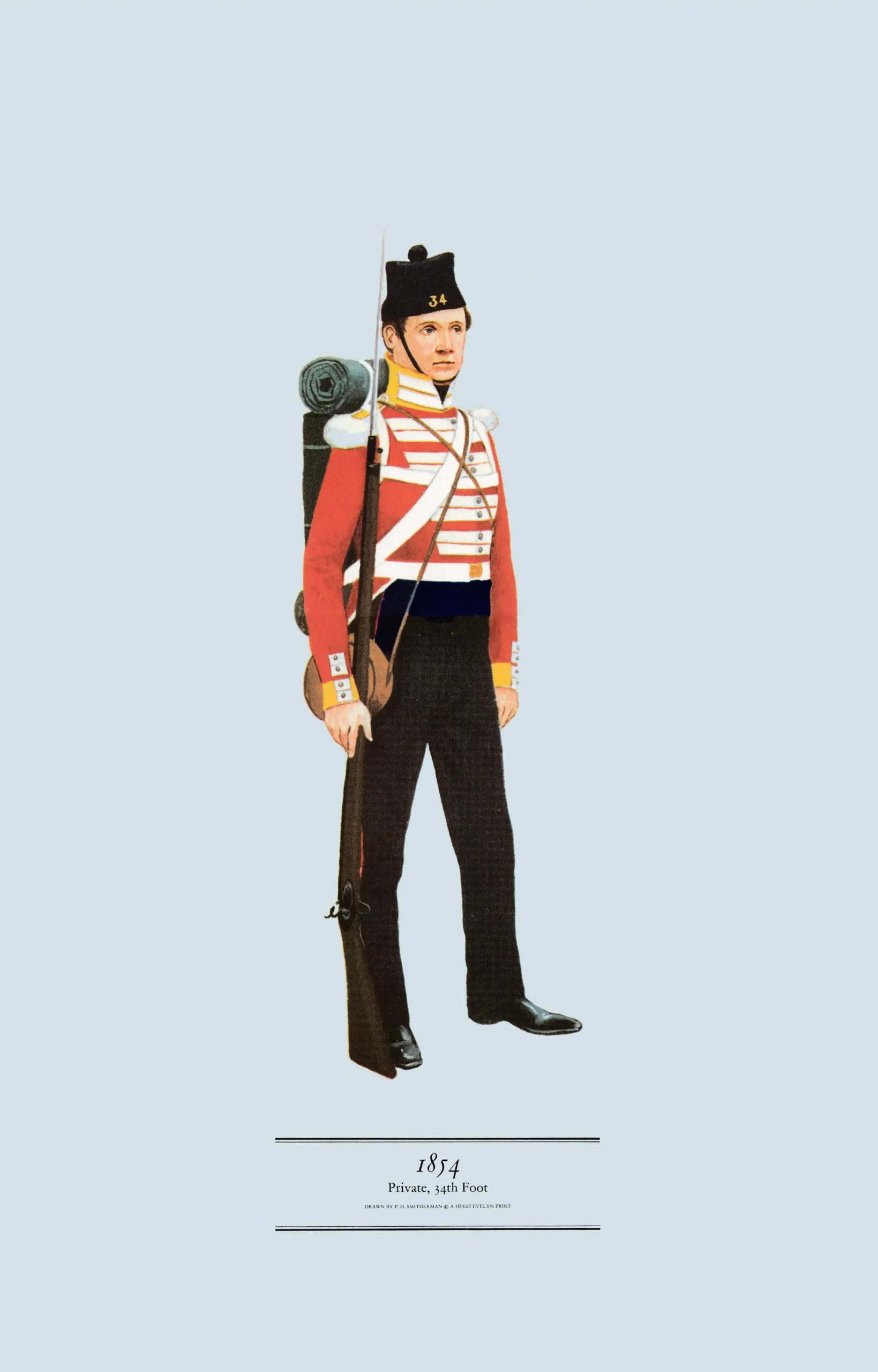 Private, 34th Foot, 1854 (Border Regiment) – Hugh Evelyn Prints