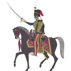 11th Prince Albert's own Hussars, Review Order, The Earl of Cardigan, 1854 used as subcategory image for The Light Brigade in category Naval and Military Uniforms as expanded square with no background or text.